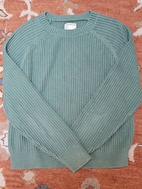 Frank And Oak Ribbed Crewneck Sweater - Sage Green